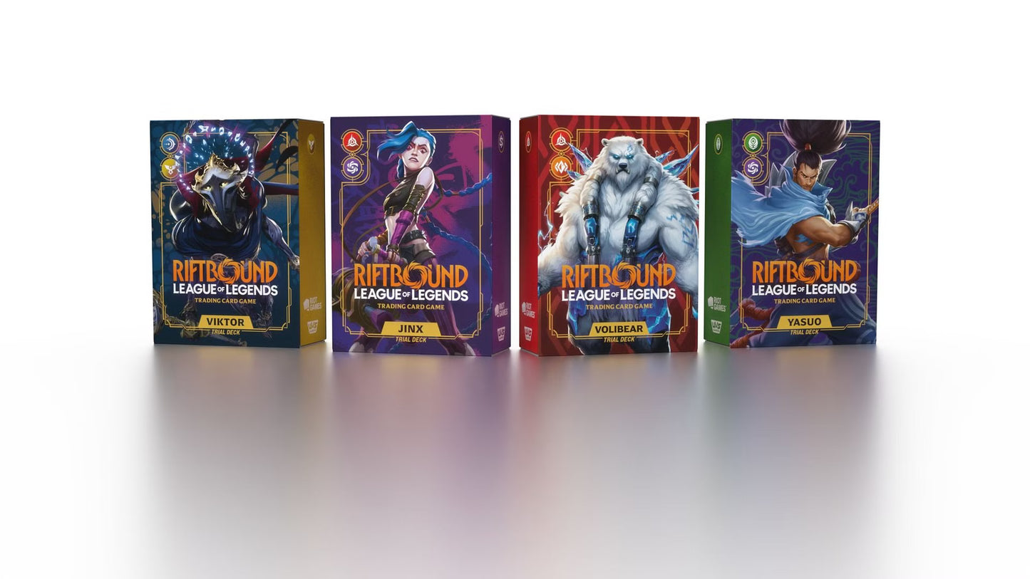 Riftbound NEW DESIGN Sealed 4 Deck Box(Chinese) – LoL TCG Promo Project K