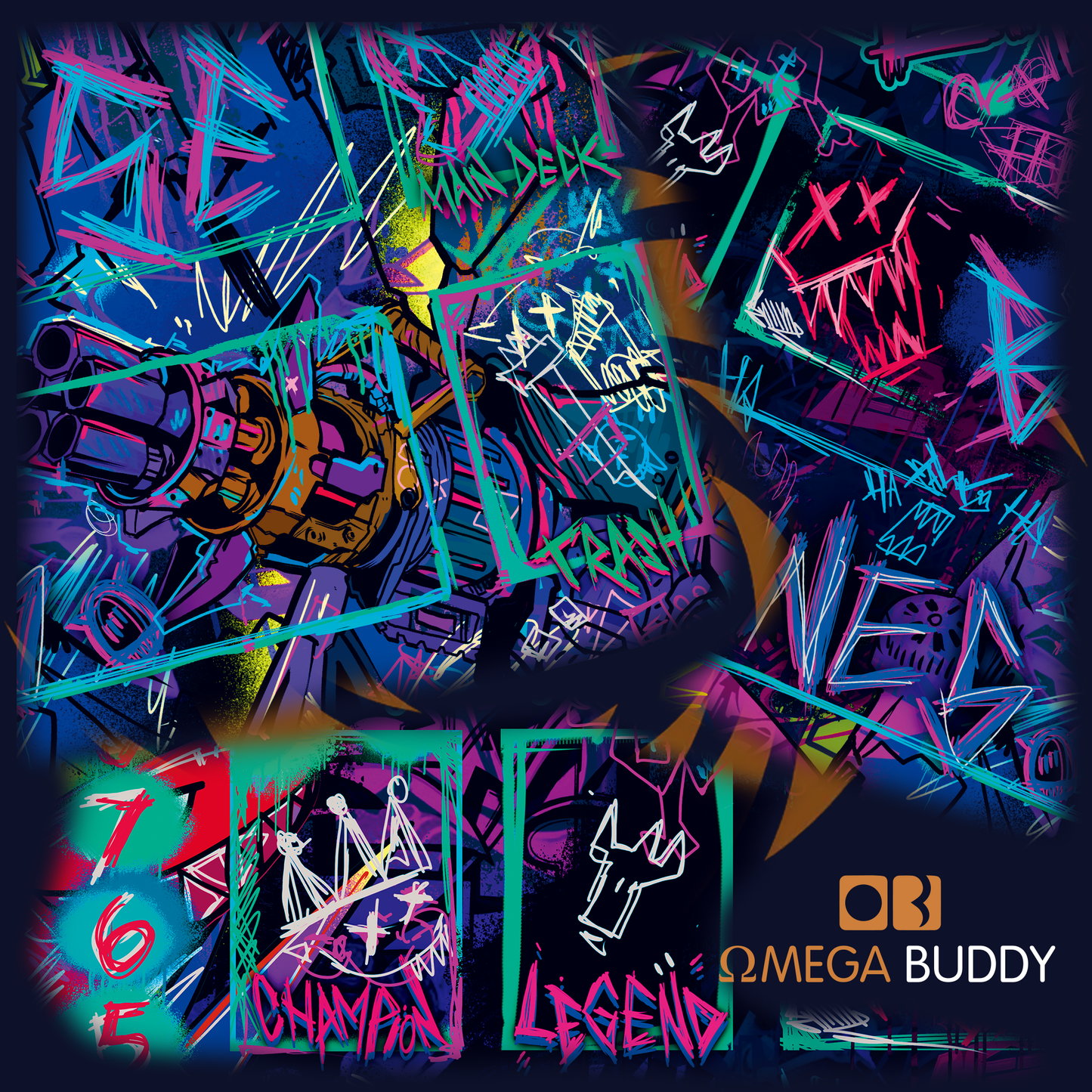 OmegaBuddy – Neon Riftbreaker Limited Edition Playmat