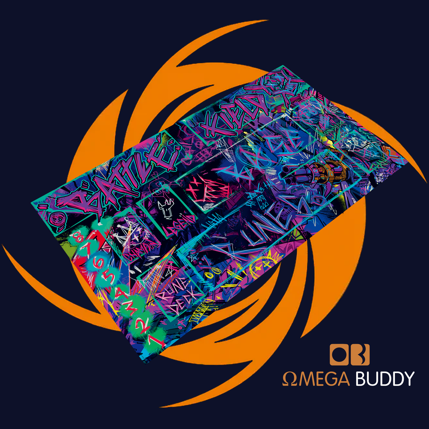 OmegaBuddy – Neon Riftbreaker Limited Edition Playmat